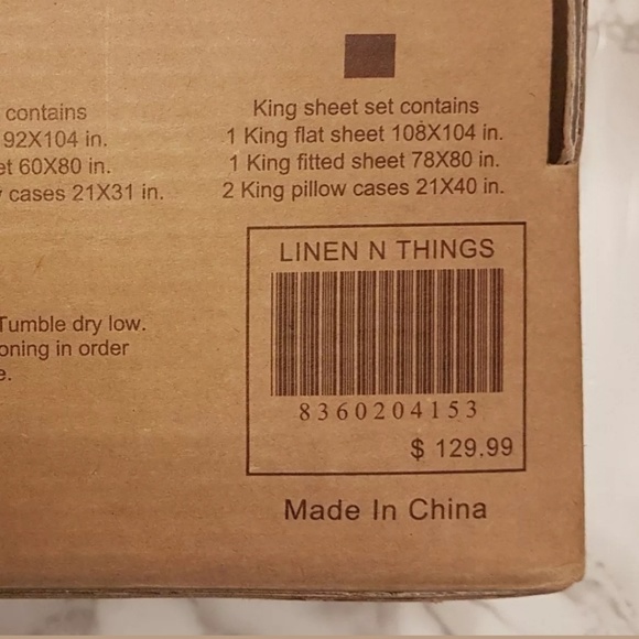 ⬇ King Sized Bed Sheet St Organic BNIB - Picture 2 of 2